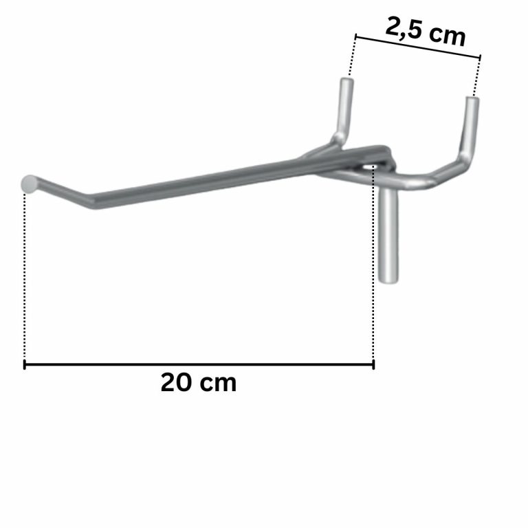 Gancio 20cm per pannello forato
